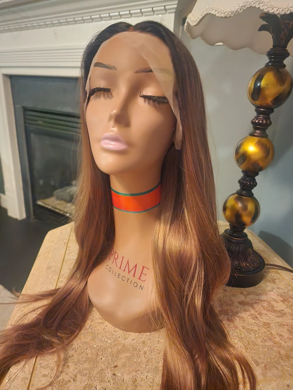 Natural Brown Lace Front Wig - Sleek Straight Style